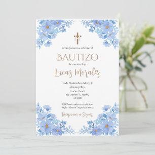 Invitación Spanish Baptism Boy invitation 