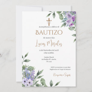 Invitación Spanish Baptism Boy invitation