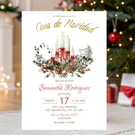 Invitación Spanish Mexican Cena De Navidad Christmas Dinner