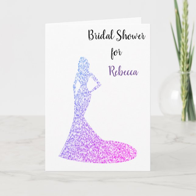 Invitación Sparkle and Shine Bridal Shower (Anverso)