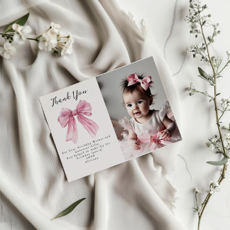 Invitación Sparkle Pink Coquette Bow 1