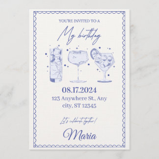 Invitación Sparkle & Pop! Editable Birthday Bash Invitation