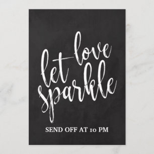 Invitación Sparkler despide Rótulo de pizarra asequible
