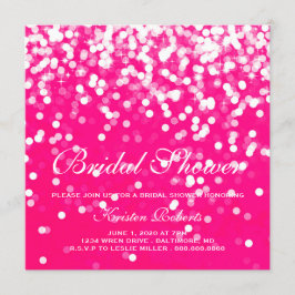 Invitación - Sparkling Bridal Shower Hot Pink