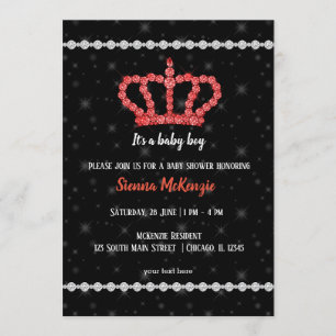 Invitación Sparkling Diamond Crown - elija su entorno