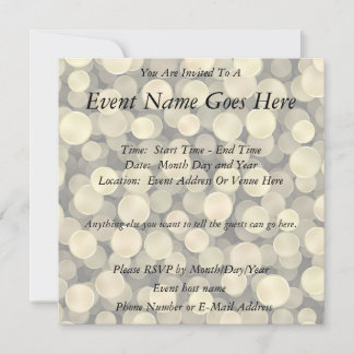 Invitación Sparkling Golden Polka Dots
