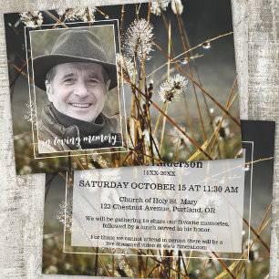 Invitación Sparkling Grass Photo Celebration of Life