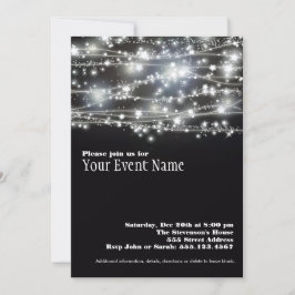 Invitación Sparkling Star Holiday Celebration Invitation Card