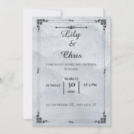 Invitación Sparkling Winter Wonderland Wedding Invitation