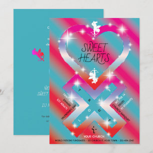 Invitación Sparkly Heart X Sweet Hearts