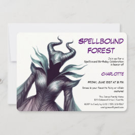 Invitación Spellbound Forest – Dark Fairy Birthday Party 