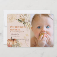 Spice de calabaza Boho Floral Rosa Primer cumpleañ
