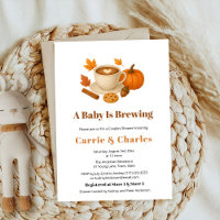 Spice de calabaza Café de otoño bebida Baby Shower