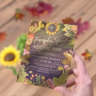 Invitación Spice de calabaza y todo lo bueno Baby Shower de o