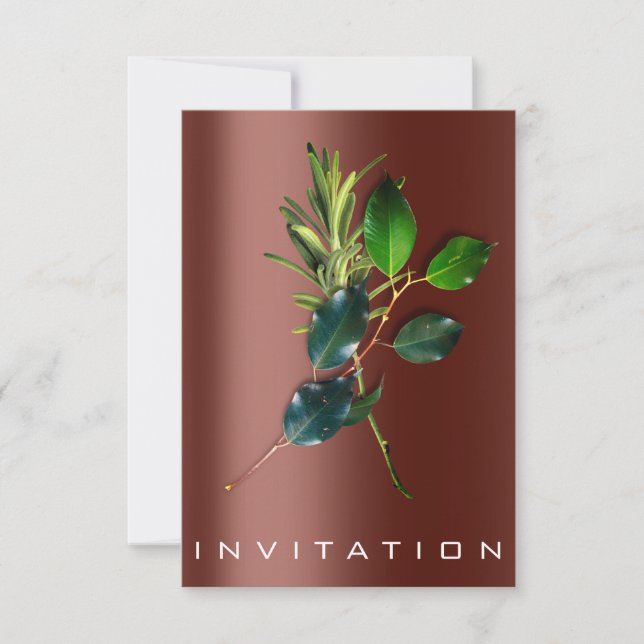 Invitación Spices Chef italiano Sustentabilidad de cena BROWN (Anverso)