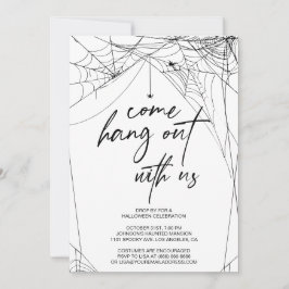 Invitación Spider Come Hang Halloween Party
