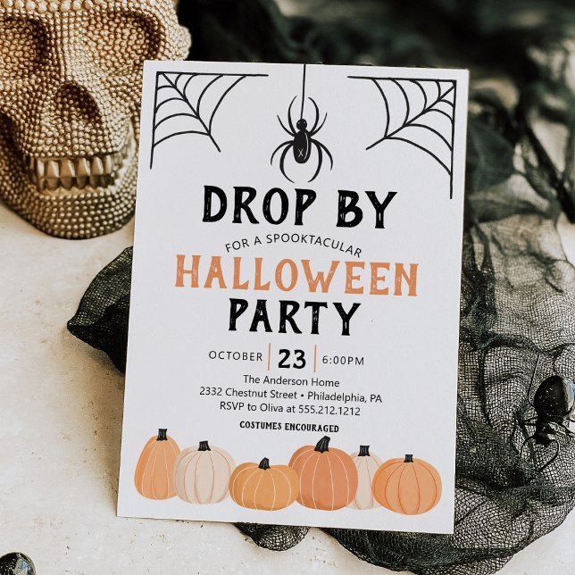 Invitación Spider Drop By Funny Halloween Fiesta (Subido por el creador)