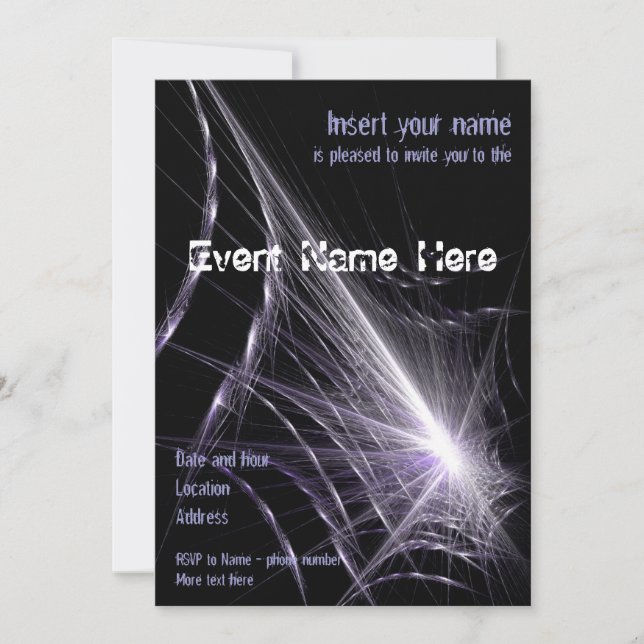 Invitación Spider Web (Anverso)