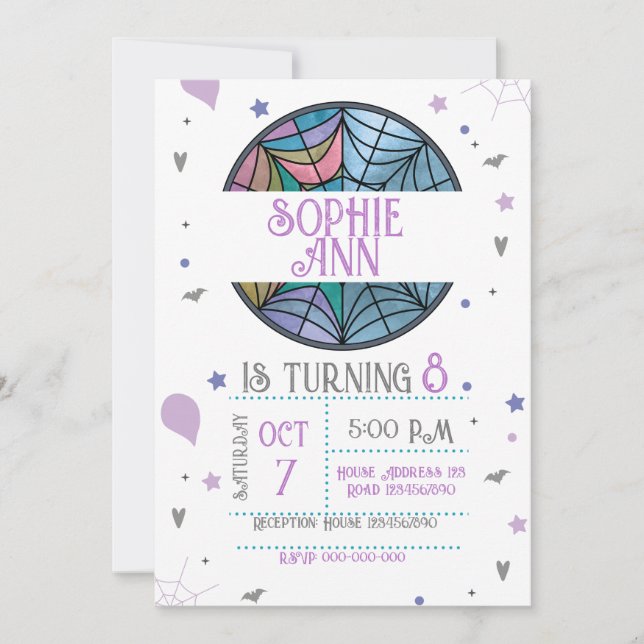 Invitación Spider Web Invitation (Anverso)