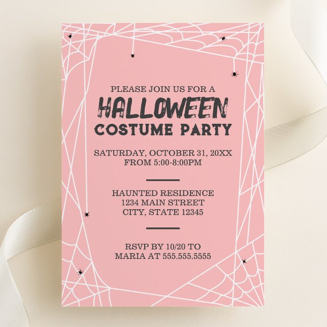 Invitación Spiderweb Halloween Party (Subido por el creador)