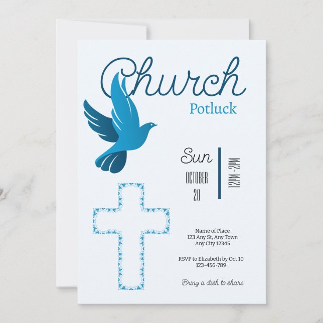 Invitación Spirit & Sustenance Community Potluck  Invitation (Anverso)