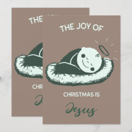 Invitación Spiritual Christmas Birth of Jesus Message Art