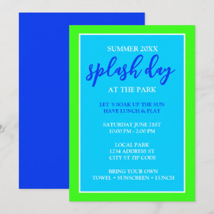 Invitación Splash Day Fun Kids Summer Event