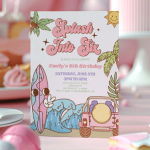 Invitación Splash en la fiesta de los seis cumpleaños de Groo