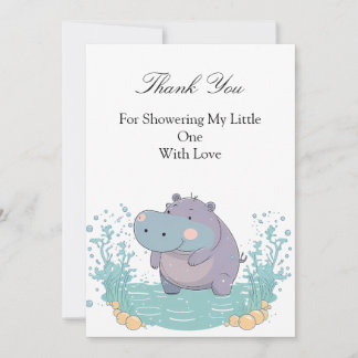 Invitación Splash of Joy, Little Hippo