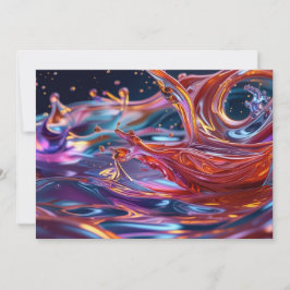 Invitación Splashing Color Liquids