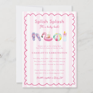 Invitación Splish Splash Baby Bash Pool Fiesta Baby Shower