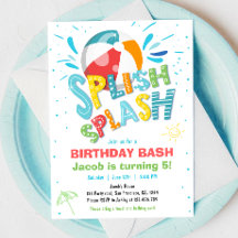 Splish Splash Birday Bash Boy Pool Fiesta
