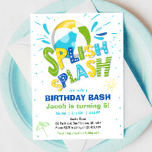 Splish Splash Birday Bash Boy Pool Fiesta