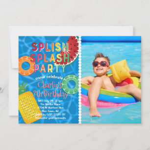 Invitación Splish Splash Fiesta l Pool Cumpleaños l Summer Fr