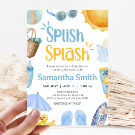 Invitación Splish Splash Summer Baby Shower