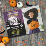 Invitación Spooktacular Birthday KIds Halloween with Photo<br><div class="desc">Invite your son or daughter's party with this spectacular children's birthday invitation for Halloween time,  with a haunted house theme,  this cute design is ideal for making your children's party spooktacular!! Don't think about it and buy it now.</div>