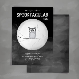 Invitación Spooktacular Black and White Halloween Party