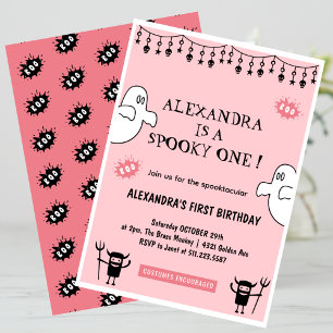 Invitación Spooktacular cumpleaños espeluznante número uno en
