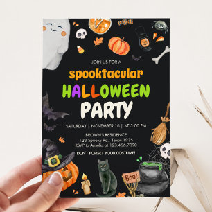 Invitación Spooktacular Cute Kids Costume fiesta de Halloween