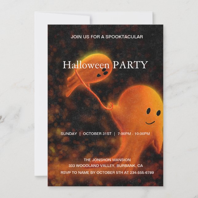 Invitación Spooktacular Dark Halloween Party (Anverso)