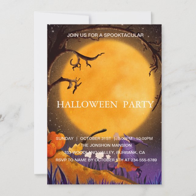 Invitación Spooktacular Dark Halloween Party (Anverso)