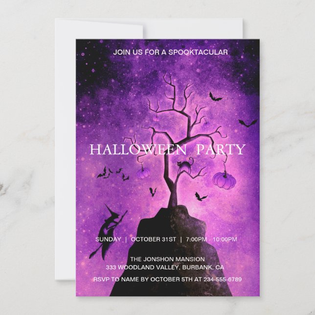 Invitación Spooktacular Dark Halloween Party (Anverso)