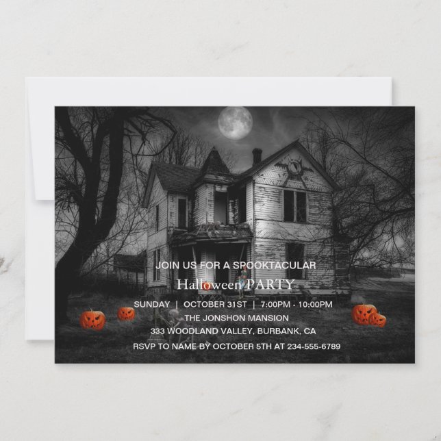 Invitación Spooktacular Dark Halloween Party (Anverso)
