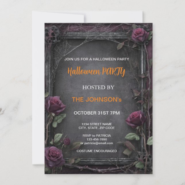 Invitación Spooktacular Dark Halloween Party I (Anverso)