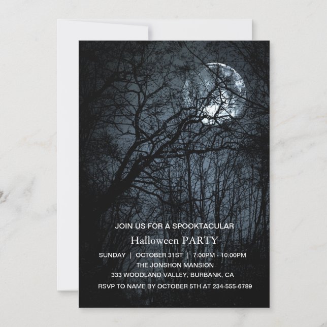 Invitación Spooktacular Dark Halloween Party I (Anverso)