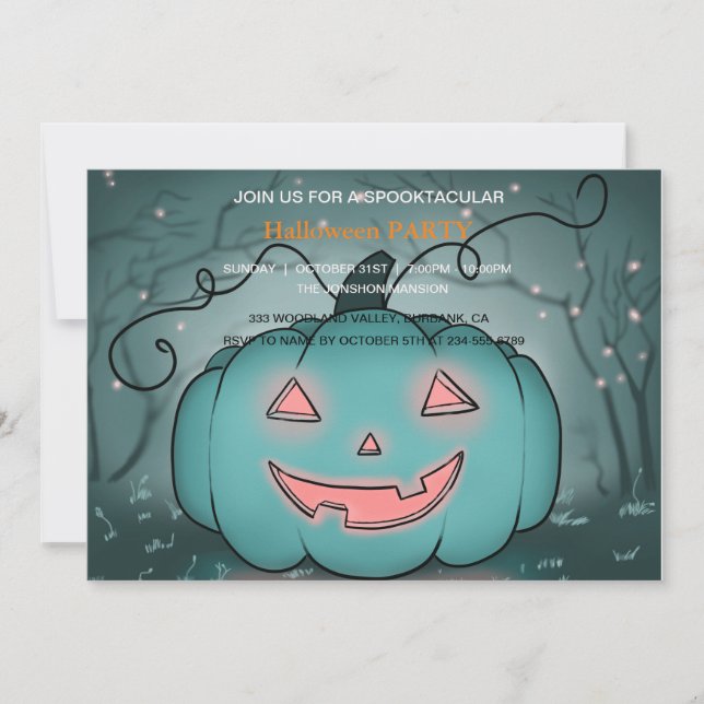 Invitación Spooktacular Dark Halloween Party I (Anverso)