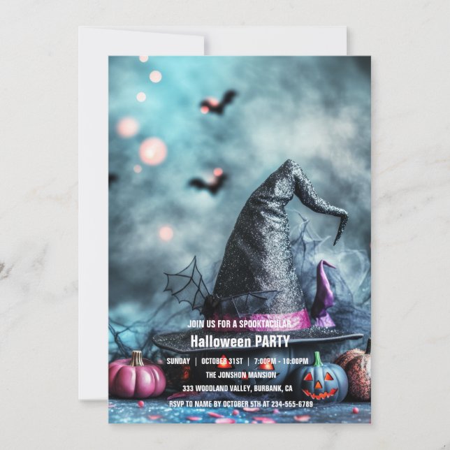 Invitación Spooktacular Dark Halloween Party I (Anverso)