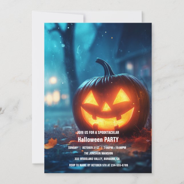 Invitación Spooktacular Dark Halloween Party I (Anverso)