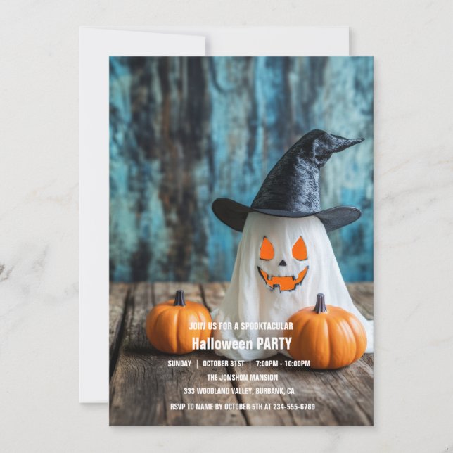 Invitación Spooktacular Dark Halloween Party I (Anverso)