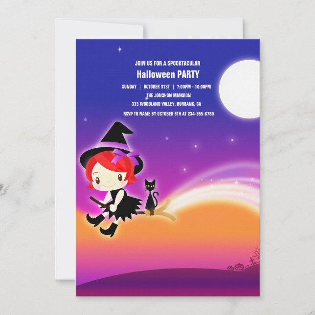 Invitación Spooktacular Dark Halloween Party I (Anverso)